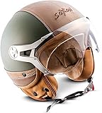 Soxon® SP-325 Urban „Green“ · Jet-Helm · Motorrad-Helm...